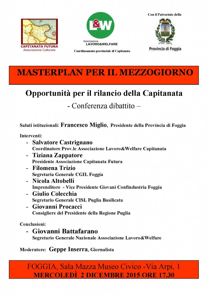 Manifesto Conferenza su Masterplan
