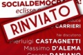 RINVIATO l’evento del 21 GIUGNO ore 18.00 “Socialdemocrazia: eclisse o rilancio?”, con Pierluigi Castagnetti, Massimo D’Alema, Cesare Damiano. Introduce Mimmo Carrieri