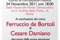 Giovedì 24/11 confronto Ferruccio de Bortoli e Cesare Damiano sull’attuale situazione politica e sociale