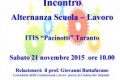 Alternanza scuola – lavoro – A Taranto il 21 Novembre